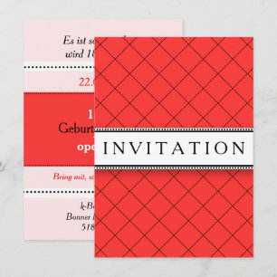 Invitaciones blancas rojas