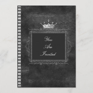 Invitaciones blancos y negros de la boda de la