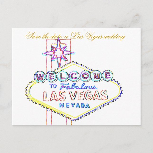 Invitaciones Bodas de Las Vegas (Anverso)