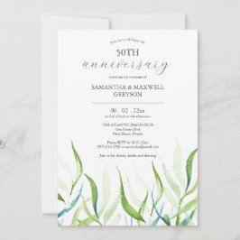 Invitaciones botánicas al 50° aniversario de Boda