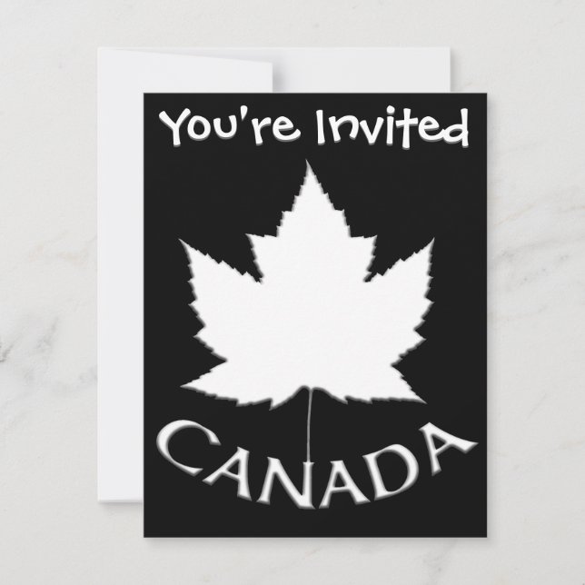 Invitaciones Canadá Personalizadas Tarjetas de RSV (Anverso)