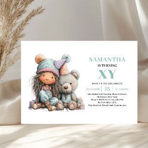 Invitaciones caprichosas pastel para el 4to cumple