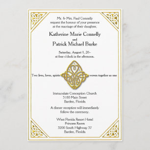 Invitaciones célticas de la boda del nudo de amor