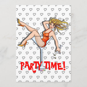 Invitaciones - chica en un Martini, Olivia