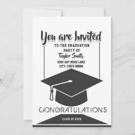 Invitaciones clásicas a la fiesta de graduación en
