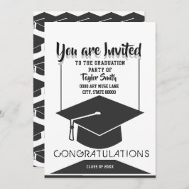 Invitaciones clásicas a la fiesta de graduación en