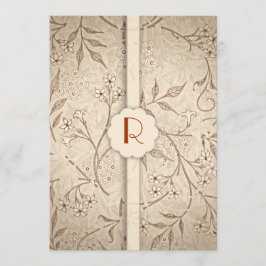 invitaciones clásicas de bodas florales de lujo en