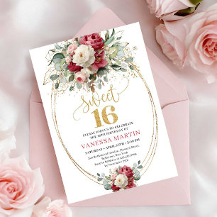 Invitaciones Clásicas de Fiesta de Dulces Dieciséi