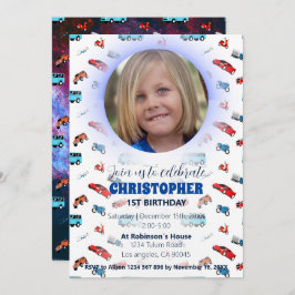 Invitaciones clásicas para el cumpleaños del coche