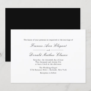 Invitaciones clásicas para novias y novias