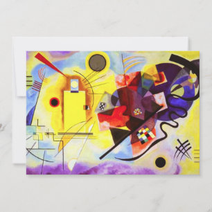 Invitaciones color rojo amarillo kandinsky