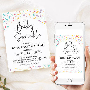 Invitaciones Coloridas para Baby Sprinkle