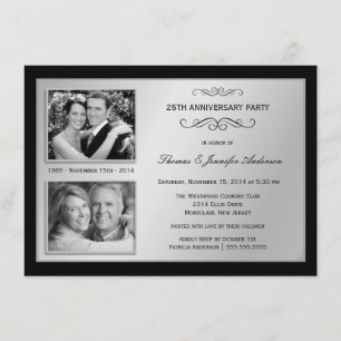 Invitaciones con Fotos del Pasado y Presente para