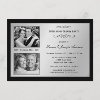 Invitaciones con Fotos del Pasado y Presente para 