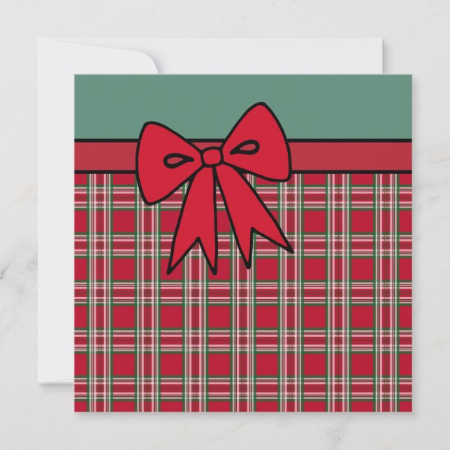 Invitaciones con Lazo de Navidad (Anverso)