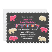 Invitaciones con Purpurina para Fiesta de Cumpleañ