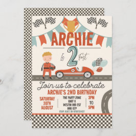 Invitaciones con tema de coches de carreras - Perf