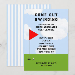 Invitaciones con tema de golf