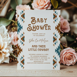Invitaciones conjuntas a la ducha de bebé de Cowbo