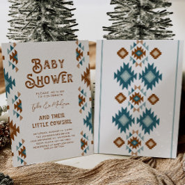 Invitaciones conjuntas para baby shower de vaquera