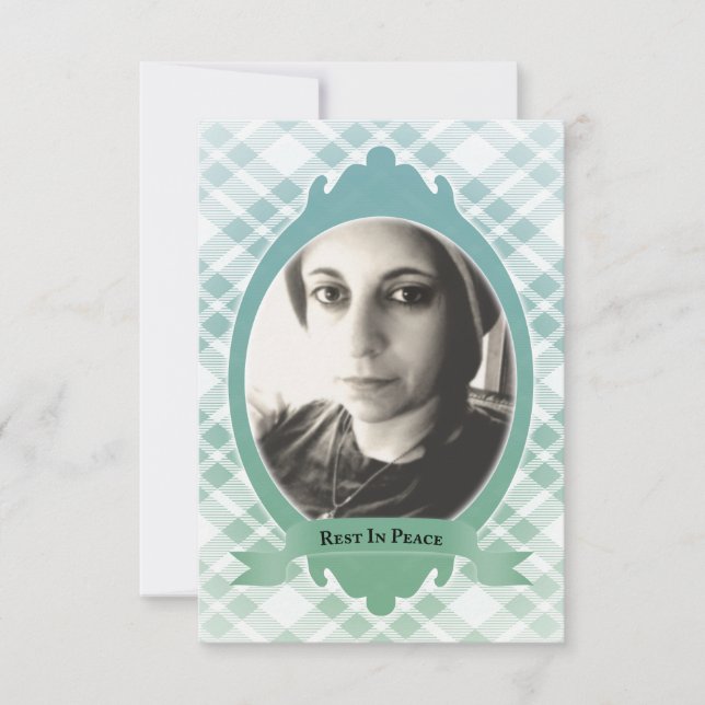 invitaciones conmemorativas de descanso en paz (Anverso)