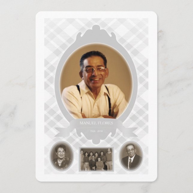 invitaciones conmemorativas de fotos familiares (Anverso)