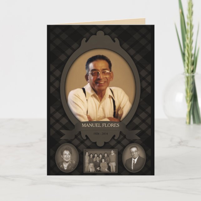 invitaciones conmemorativas de fotos familiares (Anverso)