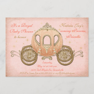 Invitaciones coralinas de princesa Baby Shower del