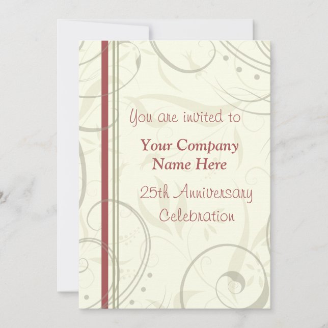 Invitaciones corporativas de la fiesta de (Anverso)