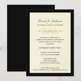 Invitaciones corporativas del fiesta de retiro