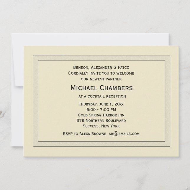 Invitaciones corporativas por capas (Anverso)