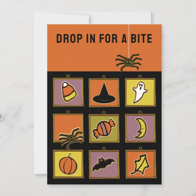Invitaciones creativas para fiestas de Halloween (Anverso)
