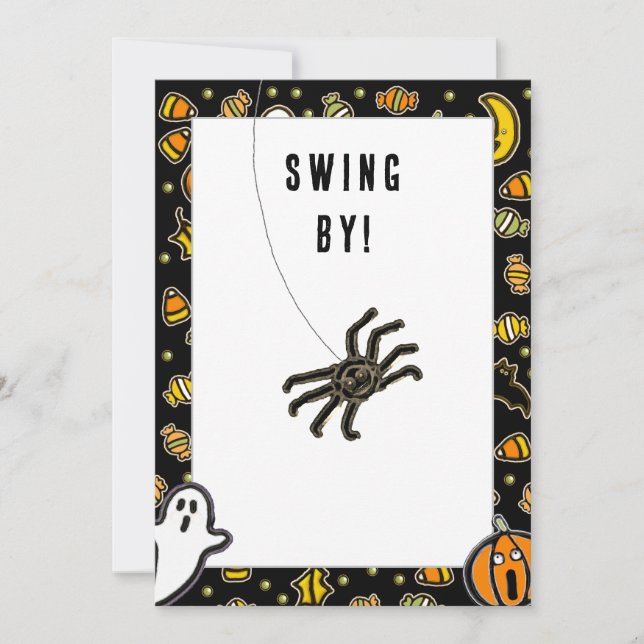 Invitaciones creativas para fiestas de Halloween (Anverso)