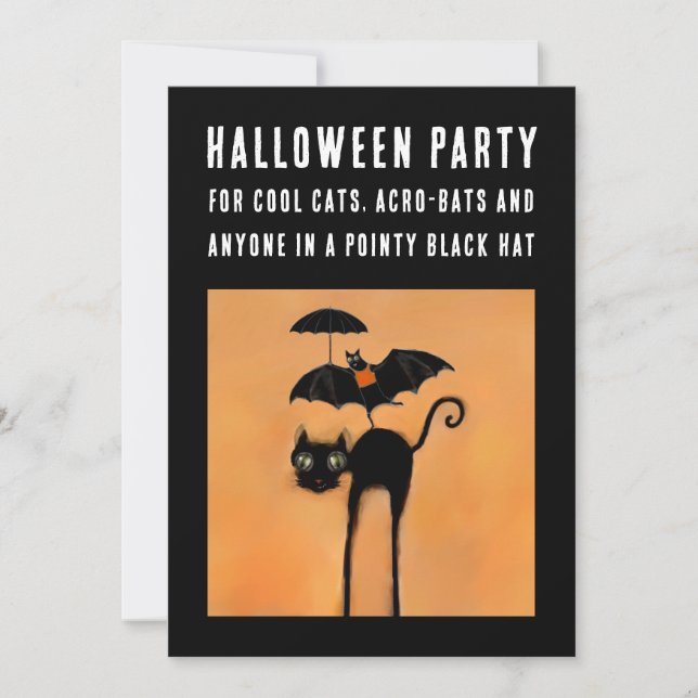 Invitaciones creativas para fiestas de Halloween (Anverso)