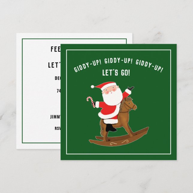 Invitaciones creativas para fiestas de Navidad (Anverso / Reverso)