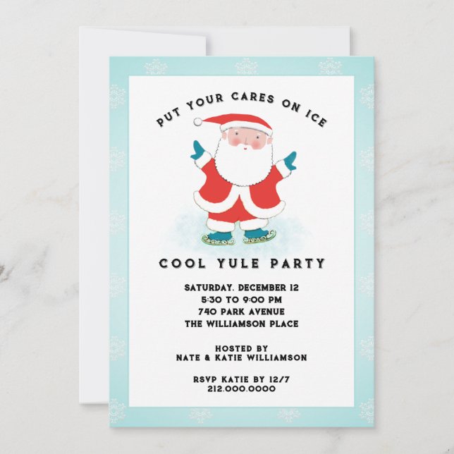 Invitaciones creativas para fiestas de vacaciones (Anverso)