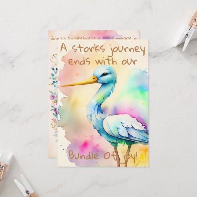 Invitaciones creativas y únicas a la ducha para be (Anverso/Reverso In Situ)