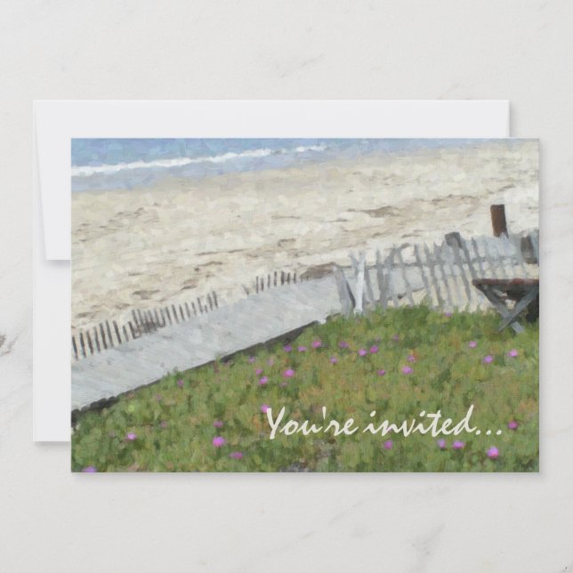 Invitaciones cristalinas del fiesta de la ensenada (Anverso)