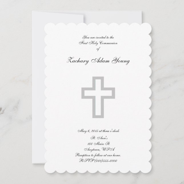 Invitaciones "cruzadas grises" (Anverso)