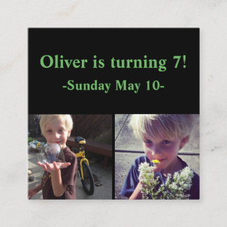 Invitaciones cuadradas de cumpleaños (paquete de 1