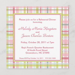 Invitaciones cuadradas de franjas anudadas
