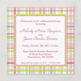 Invitaciones cuadradas de franjas anudadas