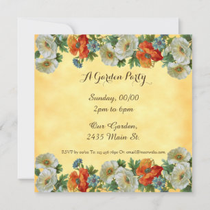 Invitaciones cuadradas personalizadas para fiesta 
