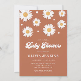 Invitaciones Daisy Retro Baby Shower