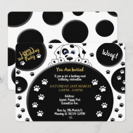 Invitaciones dálmatas de Mucky Paws