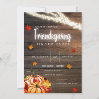 Invitaciones de Acción de Gracias de Friendsgiving