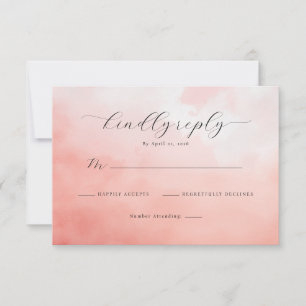 Invitaciones de acuarela rosa cálido