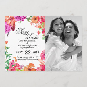Invitaciones de Ahorro de Fecha de Jardín de Acuar