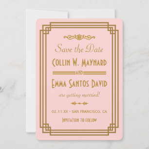 Invitaciones de ahorro de fecha simples de arte de