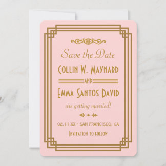 Invitaciones de ahorro de fecha simples de arte de